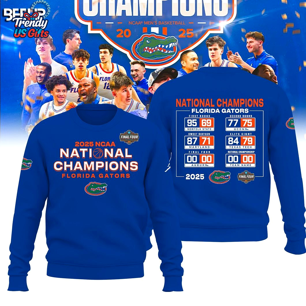 Florida Gators 2025 Men's Basketball National Champions Hoodie Florida Gators 2025 Men's Basketball National Champions Hoodie