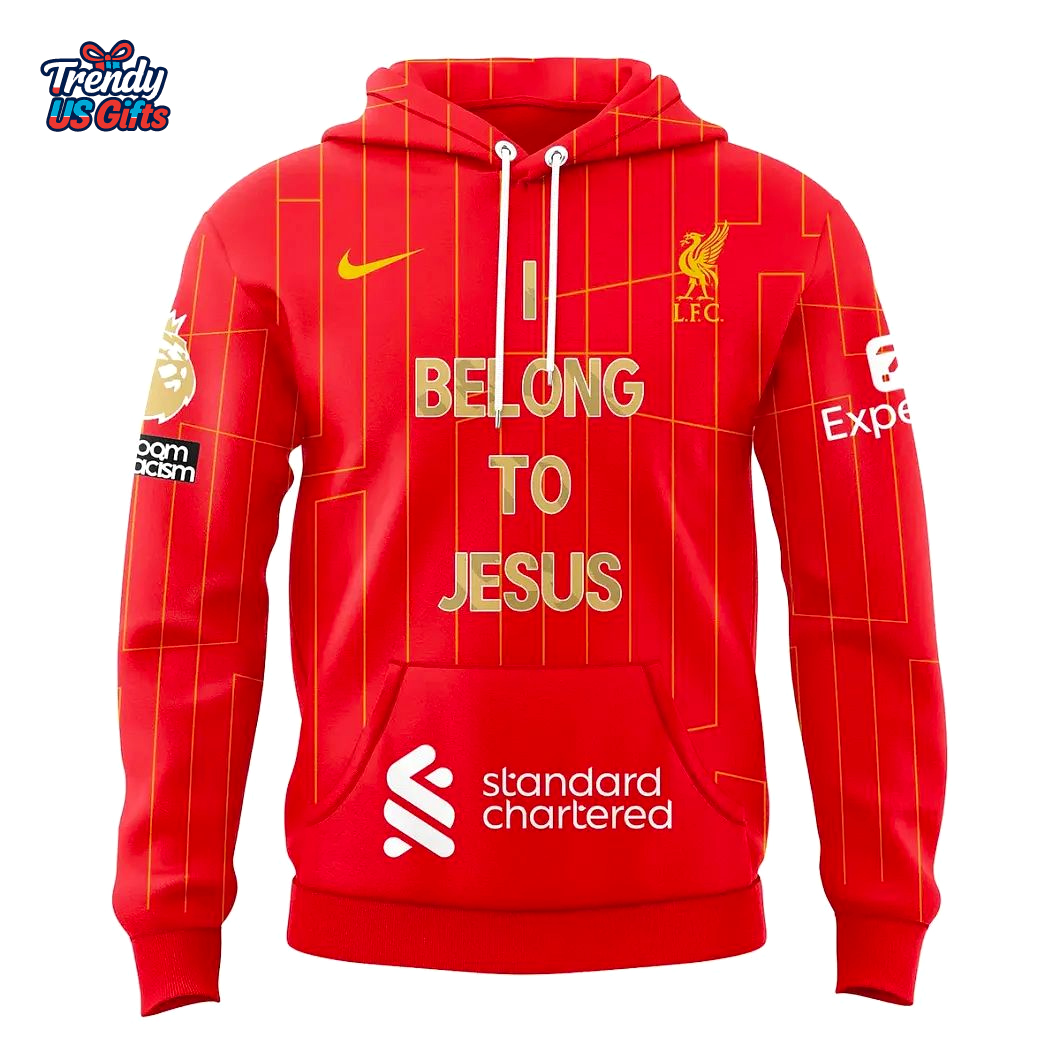 LFC I Belong To Jesus Champions Red Hoodie LFC I Belong To Jesus Champions Red Hoodie
