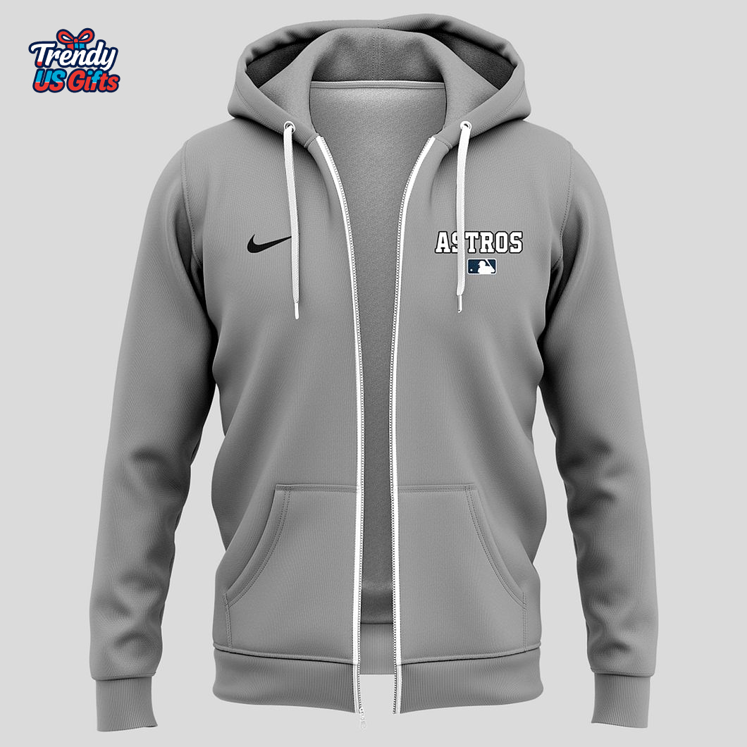 New Uniform Zip Hoodie Grey of Houston Astros 2025 New Uniform Zip Hoodie Grey of Houston Astros 2025
