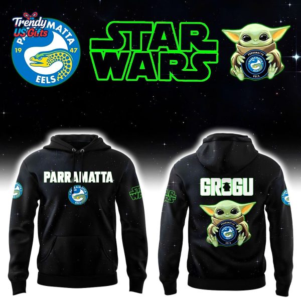 Parramatta Eels x Grogu Star Wars 2025 Hoodie