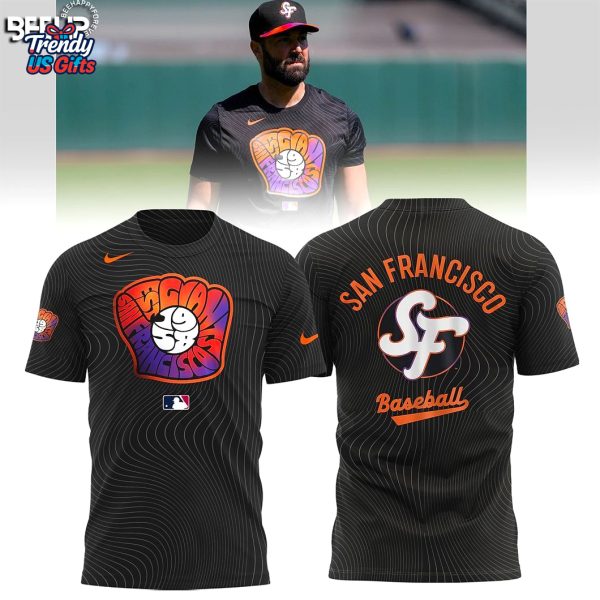 San Francisco Giants Anthracite 2025 City 3D T-Shirt