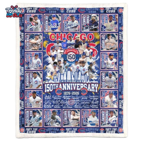 The Cubs 150th Anniversary 1876-2026 Limited Fleece Blanket