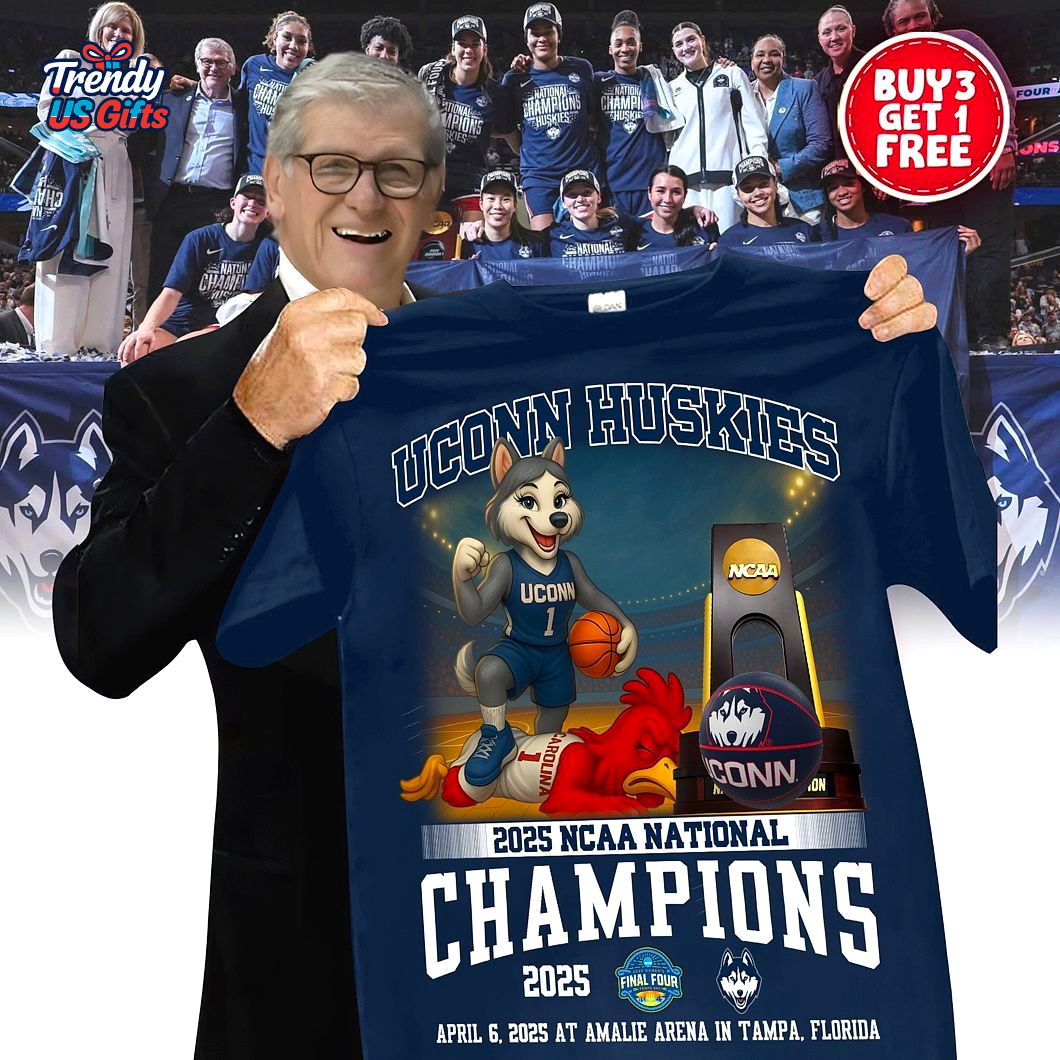 Uconn Huskies 2025 NCAA National Champions T-Shirt Uconn Huskies 2025 NCAA National Champions T-Shirt
