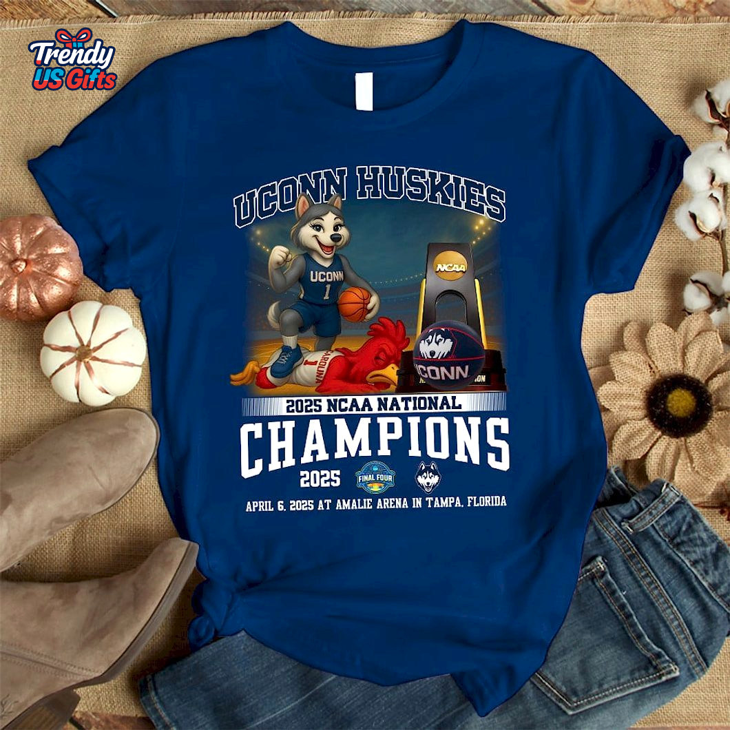 Uconn Huskies 2025 NCAA National Champions T-Shirt Uconn Huskies 2025 NCAA National Champions T-Shirt