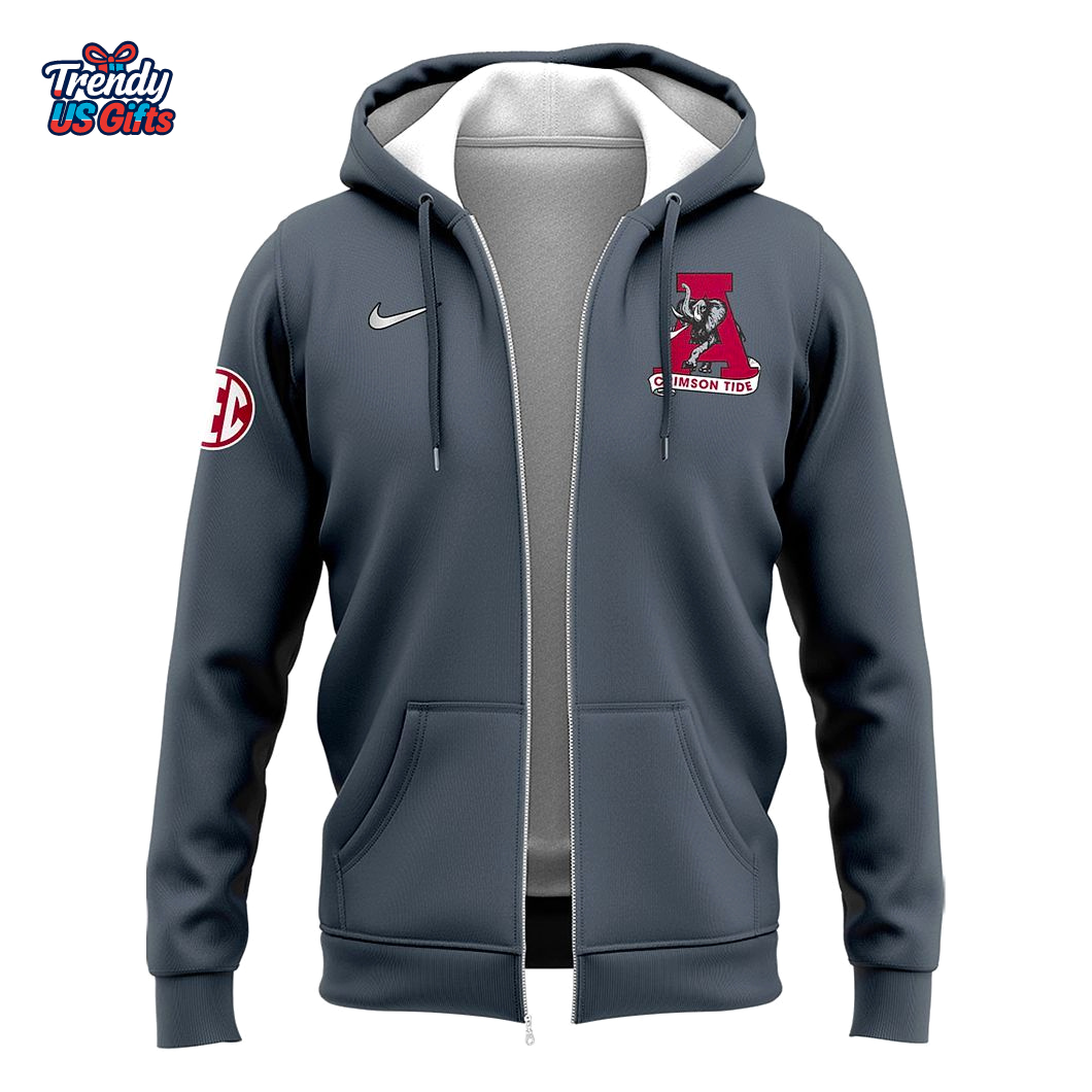 Uniform Alabama Crimson Tide Black 2025 Special Edition Zip Hoodie Uniform Alabama Crimson Tide Black 2025 Special Edition Zip Hoodie