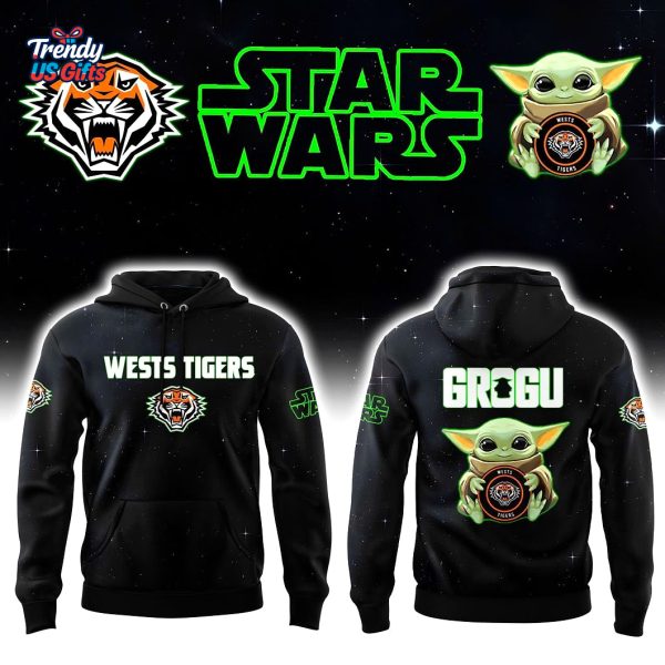Wests Tigers x Grogu Star Wars 2025 Hoodie