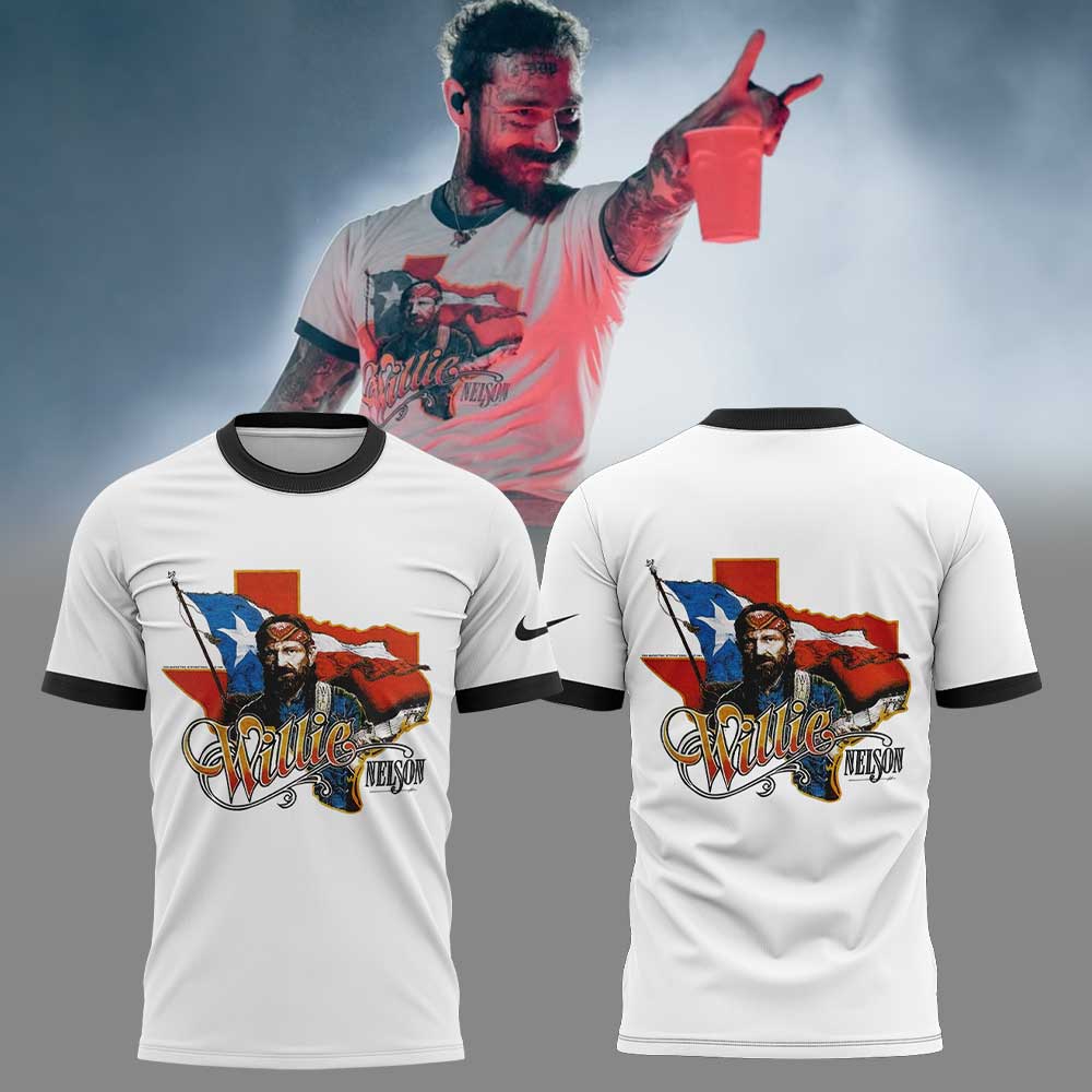 Post Malone wear 1984 Willie Nelson & Family Wrangler 2025 Special T-Shirt Post Malone wear 1984 Willie Nelson & Family Wrangler 2025 Special T-Shirt