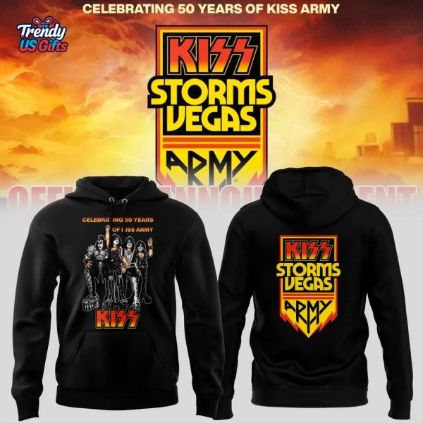 50 Years Of Kiss Storms Vegas Army 2025 Hoodie