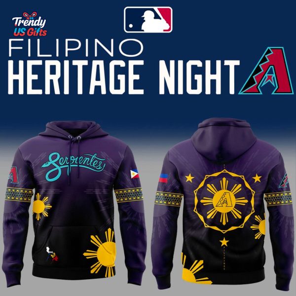 Arizona Diamondbacks x Filipino Heritage Night 2025 Special Purple Hoodie