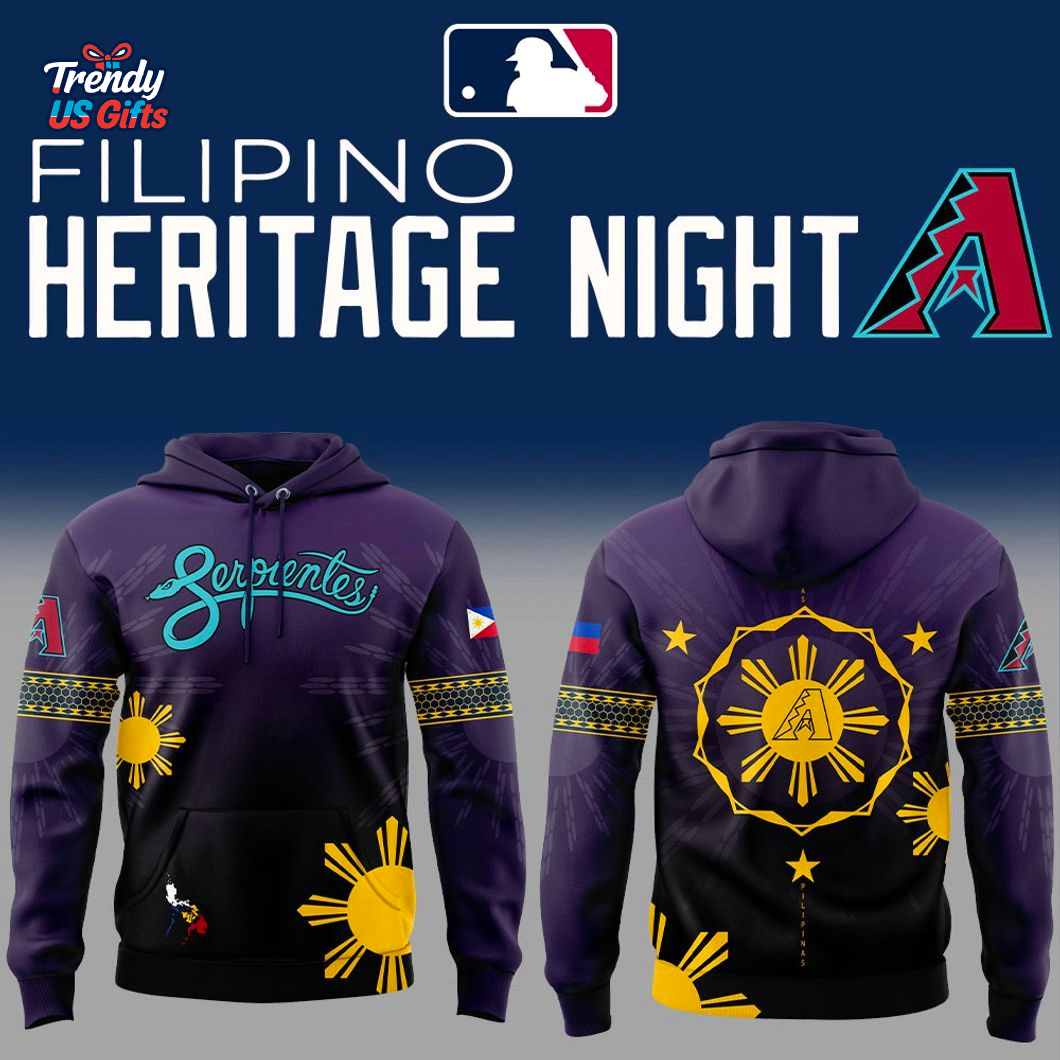 Arizona Diamondbacks x Filipino Heritage Night 2025 Special Purple Hoodie Arizona Diamondbacks x Filipino Heritage Night 2025 Special Purple Hoodie