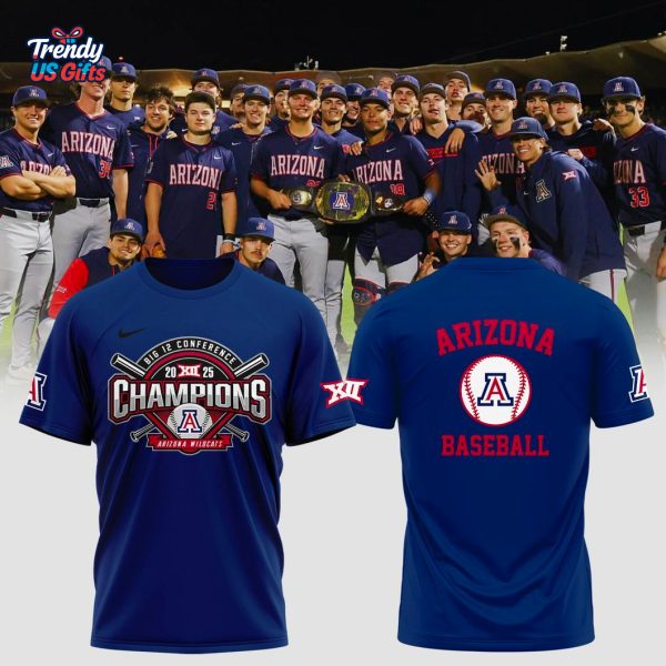 Arizona Wildcats 2025 Champions Big 12 T-Shirt
