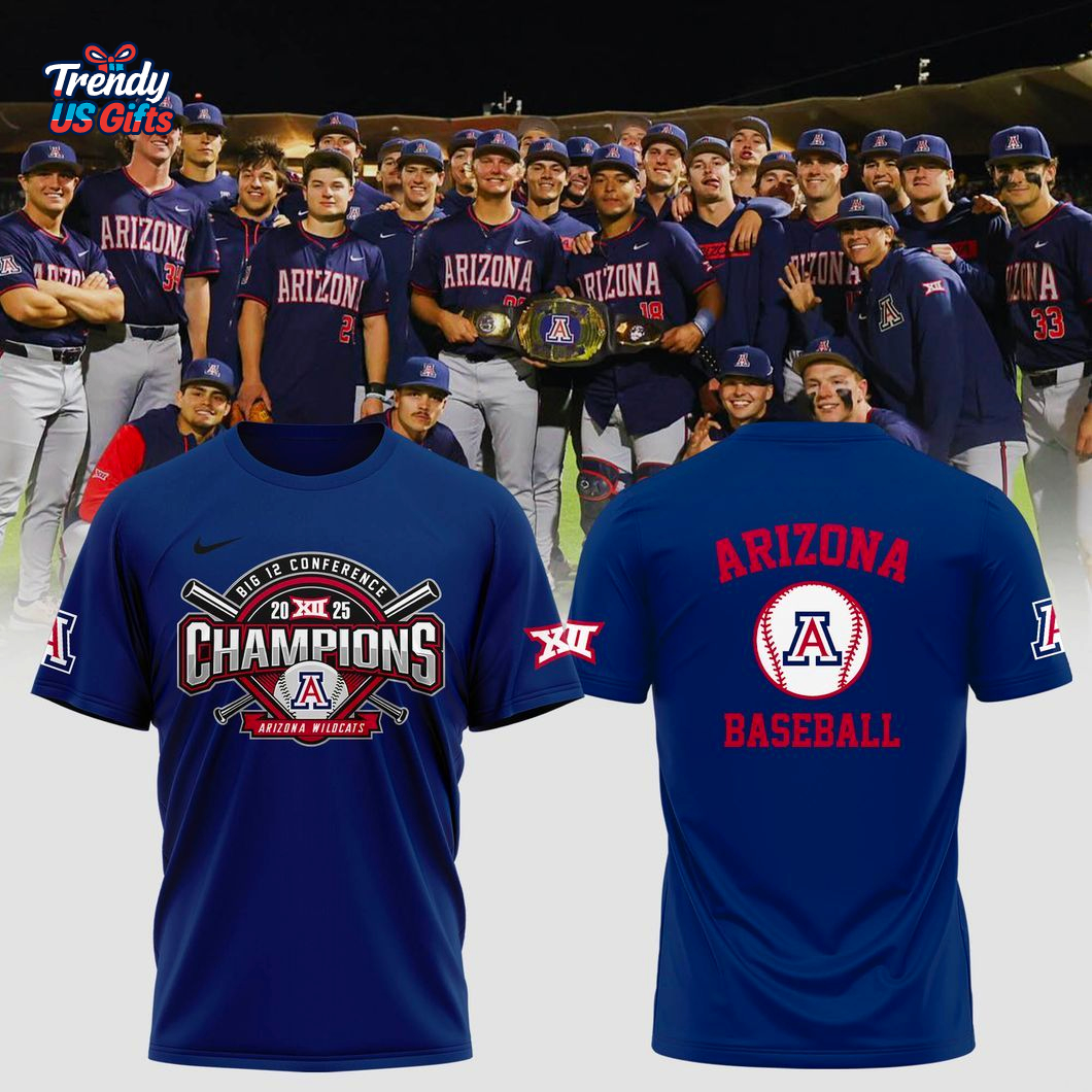 Arizona Wildcats 2025 Champions Big 12 T-Shirt Arizona Wildcats 2025 Champions Big 12 T-Shirt
