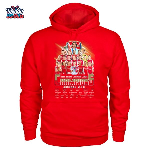 Arsenal UEFA Women Champions 2025 T-Shirt