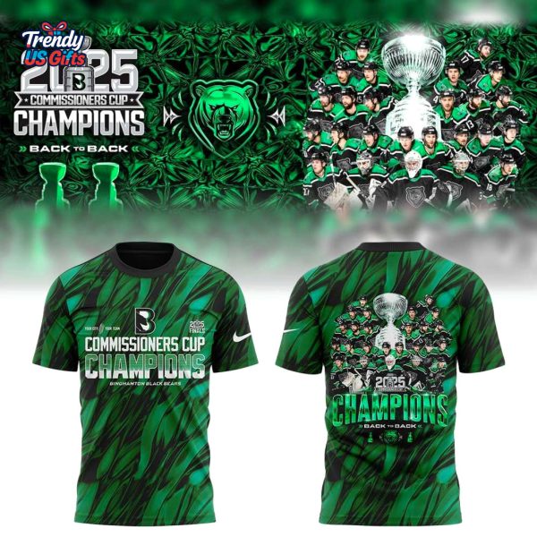 Binghamton Black Bears 2025 Commissioner Cup Finals Limited 3D T-Shirt