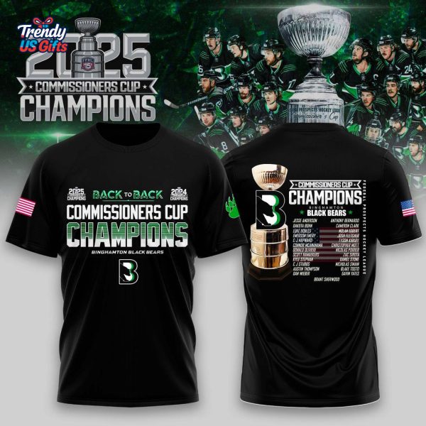 Binghamton Black Bears Champions Commissioner Cup 2025 T-Shirt