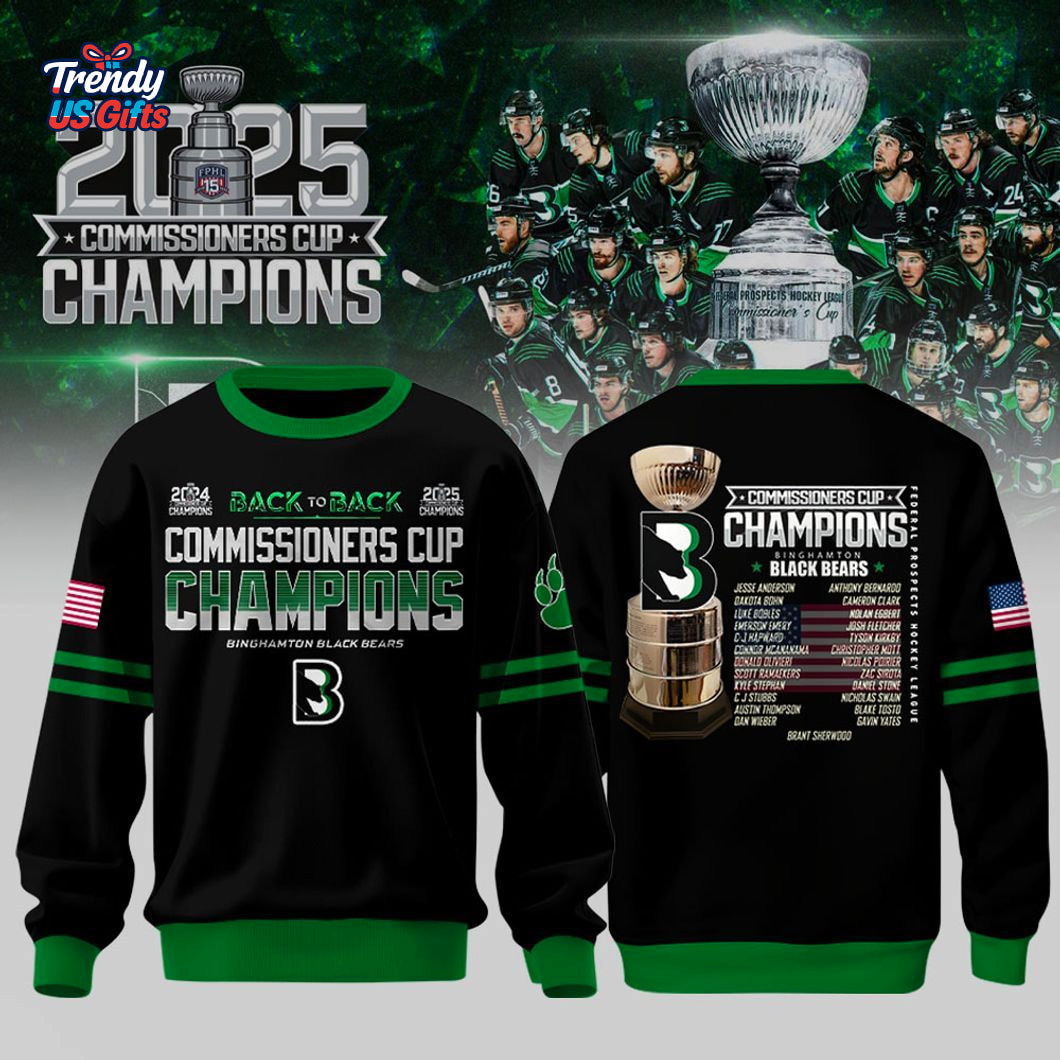 Binghamton Black Bears Commissioner’s Cup 2025 Champions Sweatshirt Binghamton Black Bears Commissioner’s Cup 2025 Champions Sweatshirt