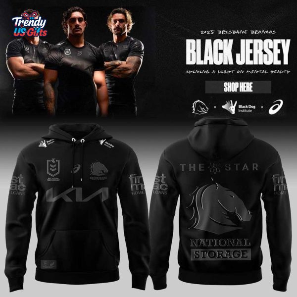 Brisbane Broncos Our 2025 Black Special Hoodie