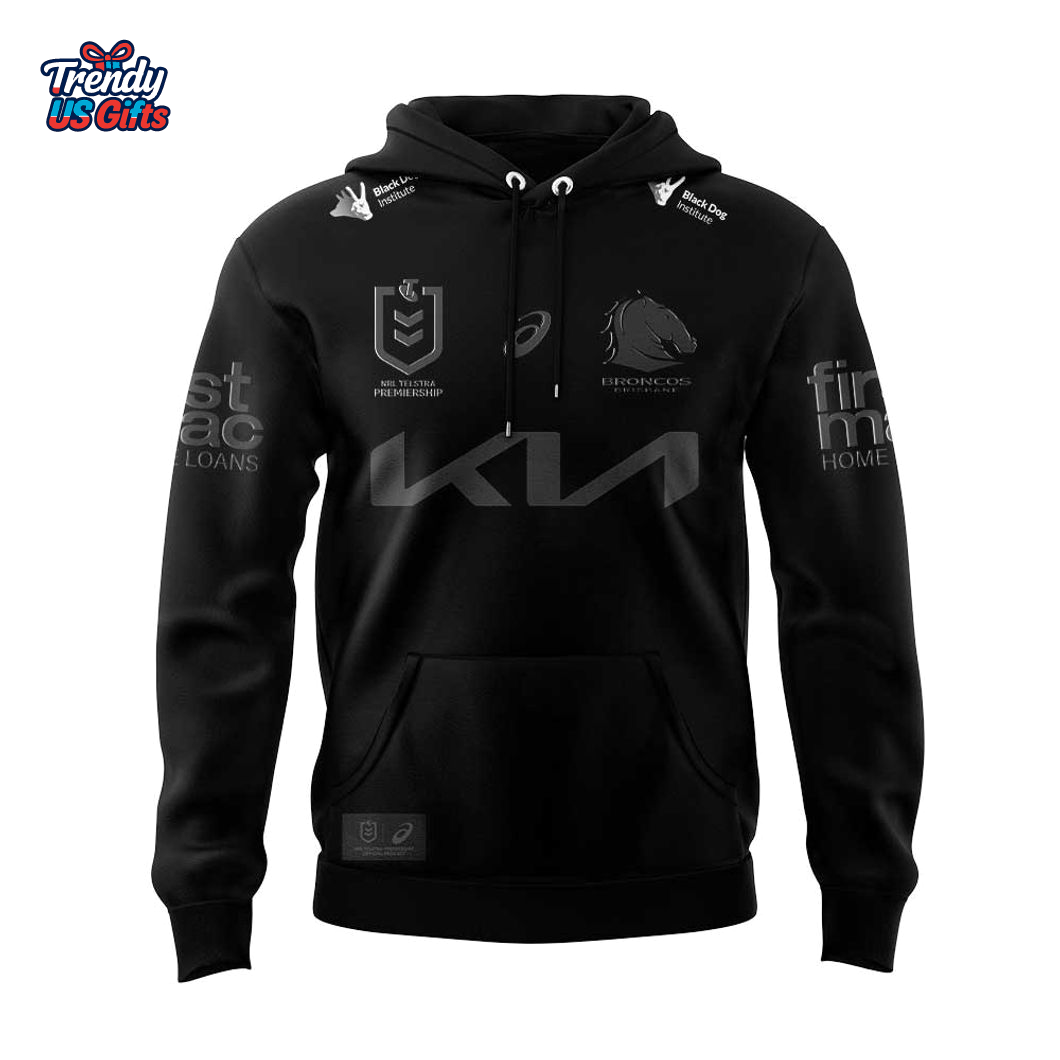Brisbane Broncos Our 2025 Black Special Hoodie Brisbane Broncos Our 2025 Black Special Hoodie