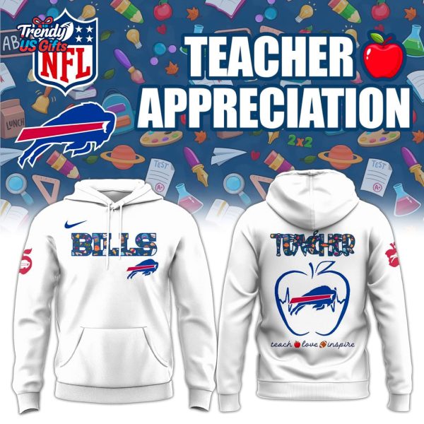 Buffalo Bills Teacher Appreciation White Hoodie