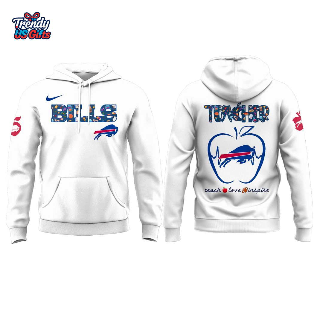 Buffalo Bills Teacher Appreciation White Hoodie Buffalo Bills Teacher Appreciation White Hoodie