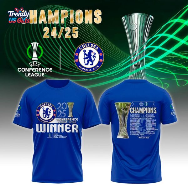 Chelsea FC 2025 Champions UEFA Conference League T-Shirt