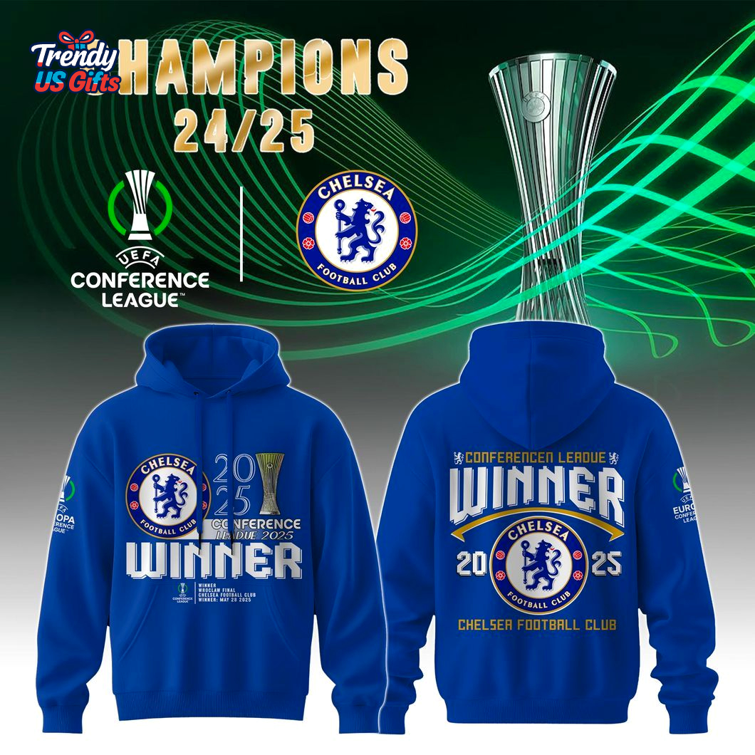 Chelsea FC 2025 Conference League Winner Hoodie Chelsea FC 2025 Conference League Winner Hoodie