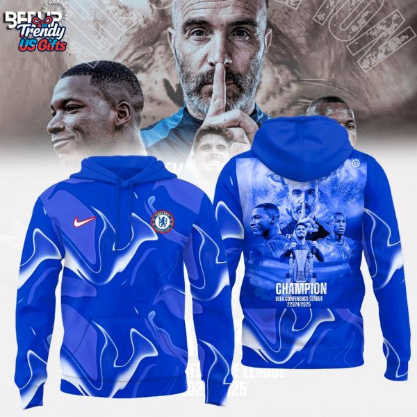 Chelsea FC Europa Conference League 2025 Champions Hoodie
