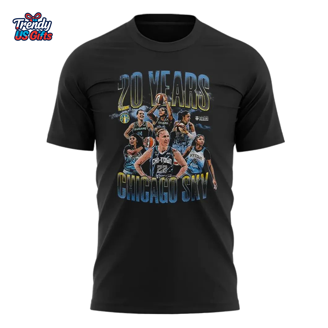 Chicago Sky 20 Years 2025 T-Shirt Chicago Sky 20 Years 2025 T-Shirt