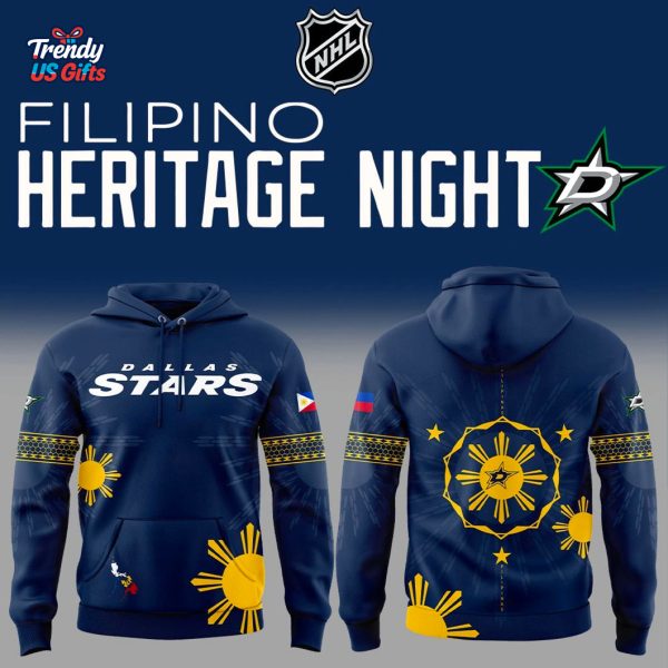 Dallas Stars Filipino Heritage Day 2025 Hoodie