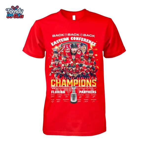 Florida Panthers Eastern Conference Champions 2025 Red T-Shirt