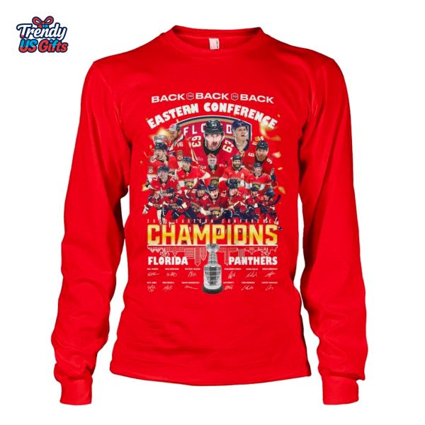 Florida Panthers Eastern Conference Champions 2025 Red T-Shirt