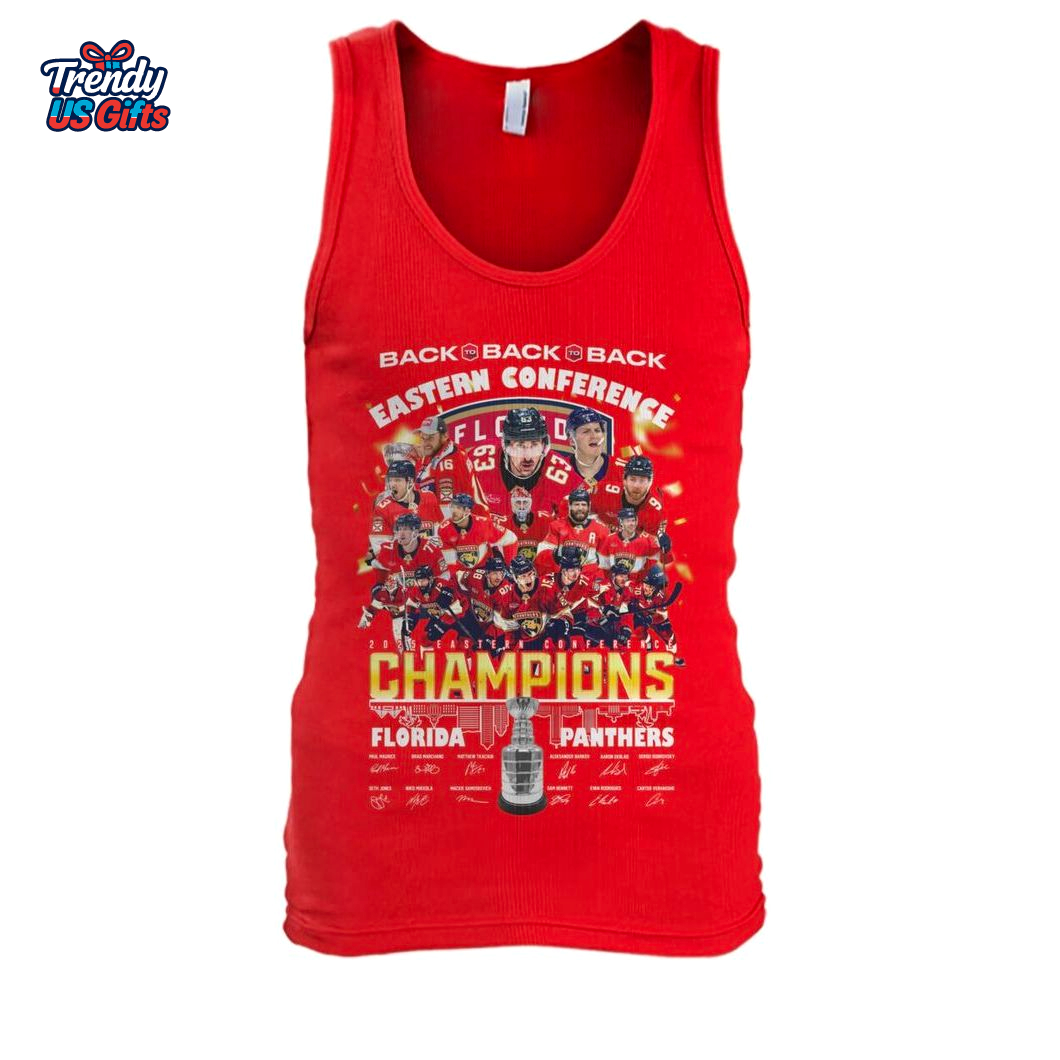 Florida Panthers Eastern Conference Champions 2025 Red T-Shirt Florida Panthers Eastern Conference Champions 2025 Red T-Shirt