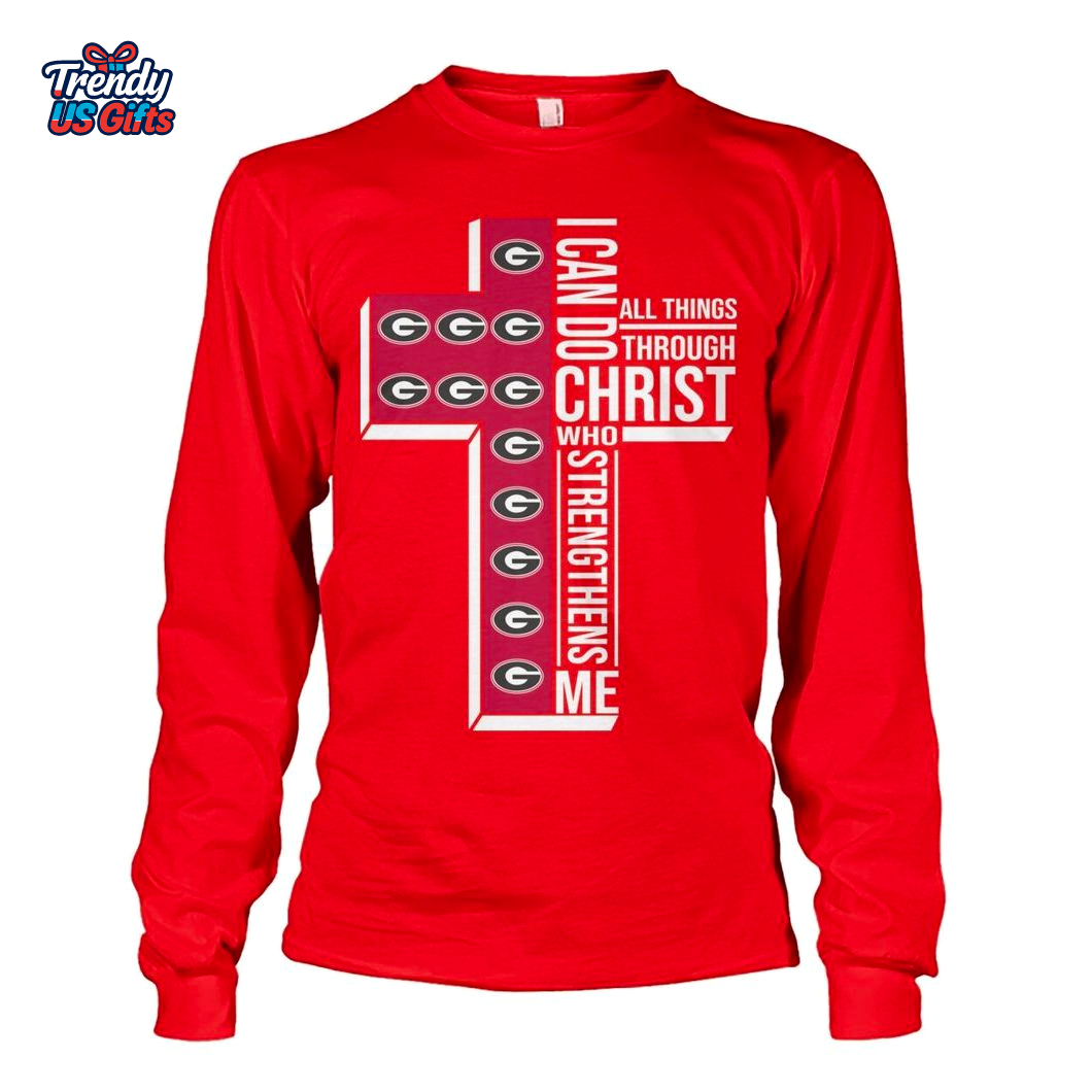 Georgia Bulldogs I Can Do All Things Through Christ Who Strengthens Me 2025 T-Shirt Georgia Bulldogs I Can Do All Things Through Christ Who Strengthens Me 2025 T-Shirt