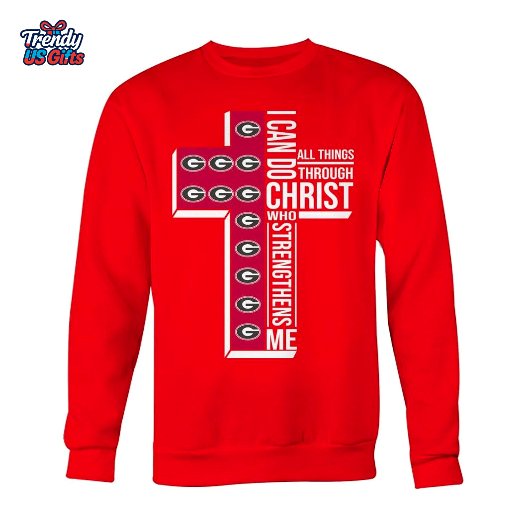 Georgia Bulldogs I Can Do All Things Through Christ Who Strengthens Me 2025 T-Shirt Georgia Bulldogs I Can Do All Things Through Christ Who Strengthens Me 2025 T-Shirt