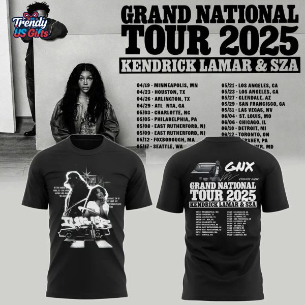 Kendrick Lamar x SZA Grand National Tour 2025 T-Shirt