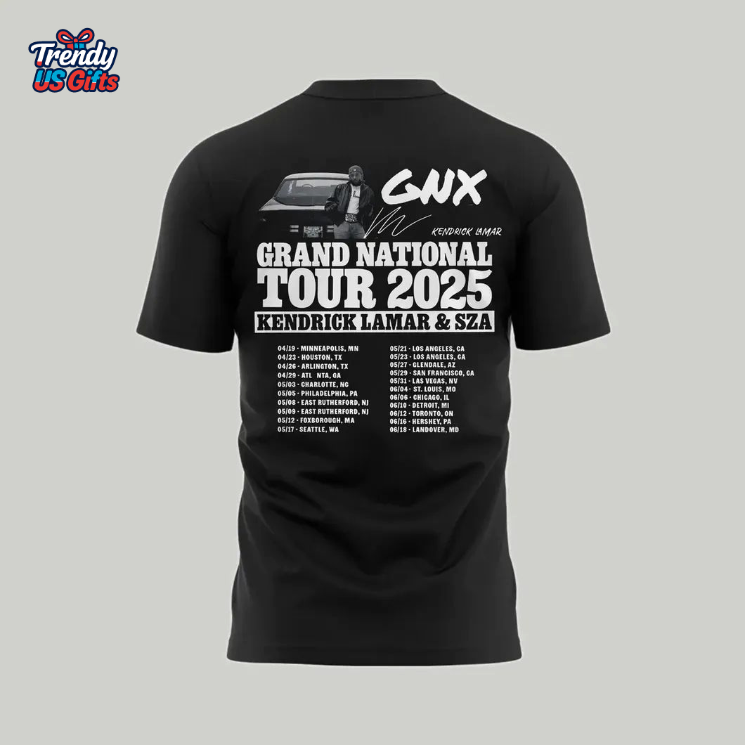 Kendrick Lamar x SZA Grand National Tour 2025 T-Shirt Kendrick Lamar x SZA Grand National Tour 2025 T-Shirt