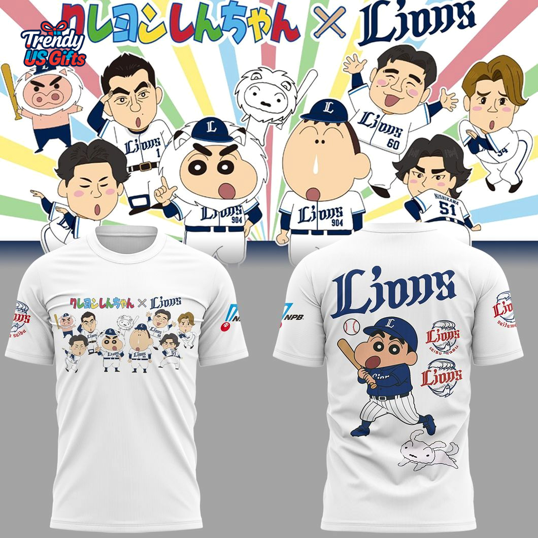 Lions Baseball Crayon Shin-chan Game 2025 T-Shirt Lions Baseball Crayon Shin-chan Game 2025 T-Shirt