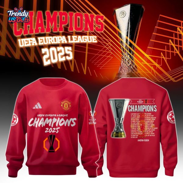 Manchester Utd Champions Europa League 2025 Red Special Sweatshirt