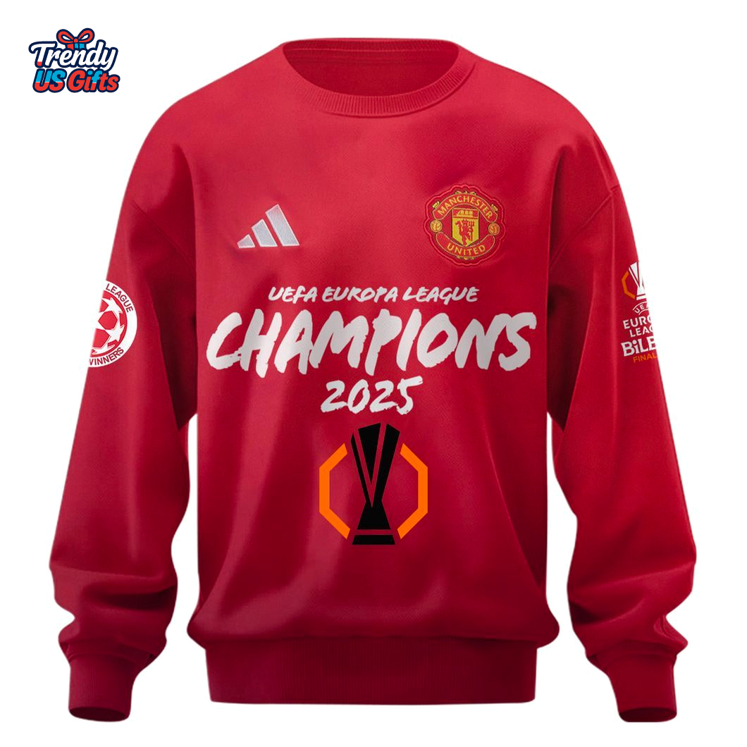 Manchester Utd Champions Europa League 2025 Red Special Sweatshirt Manchester Utd Champions Europa League 2025 Red Special Sweatshirt