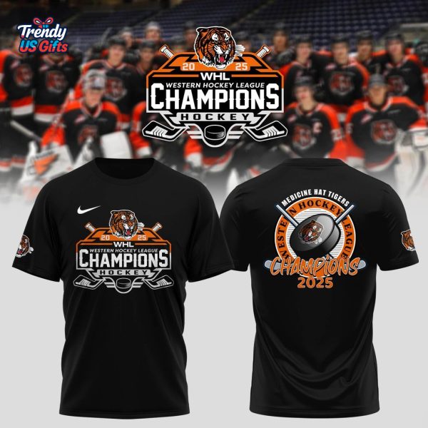 Medicine Hat Tigers Western Hockey League Champions 2025 T-Shirt