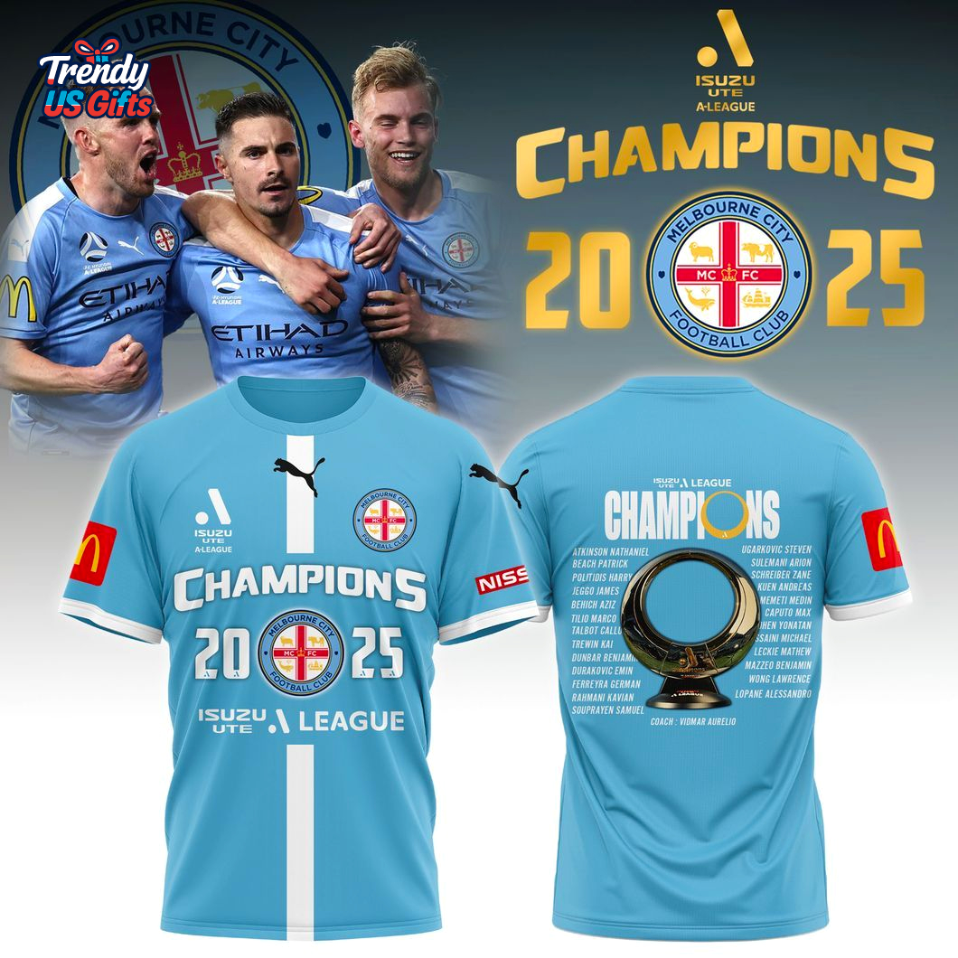 Melbourne City Champions 2025 Special T-Shirt Melbourne City Champions 2025 Special T-Shirt