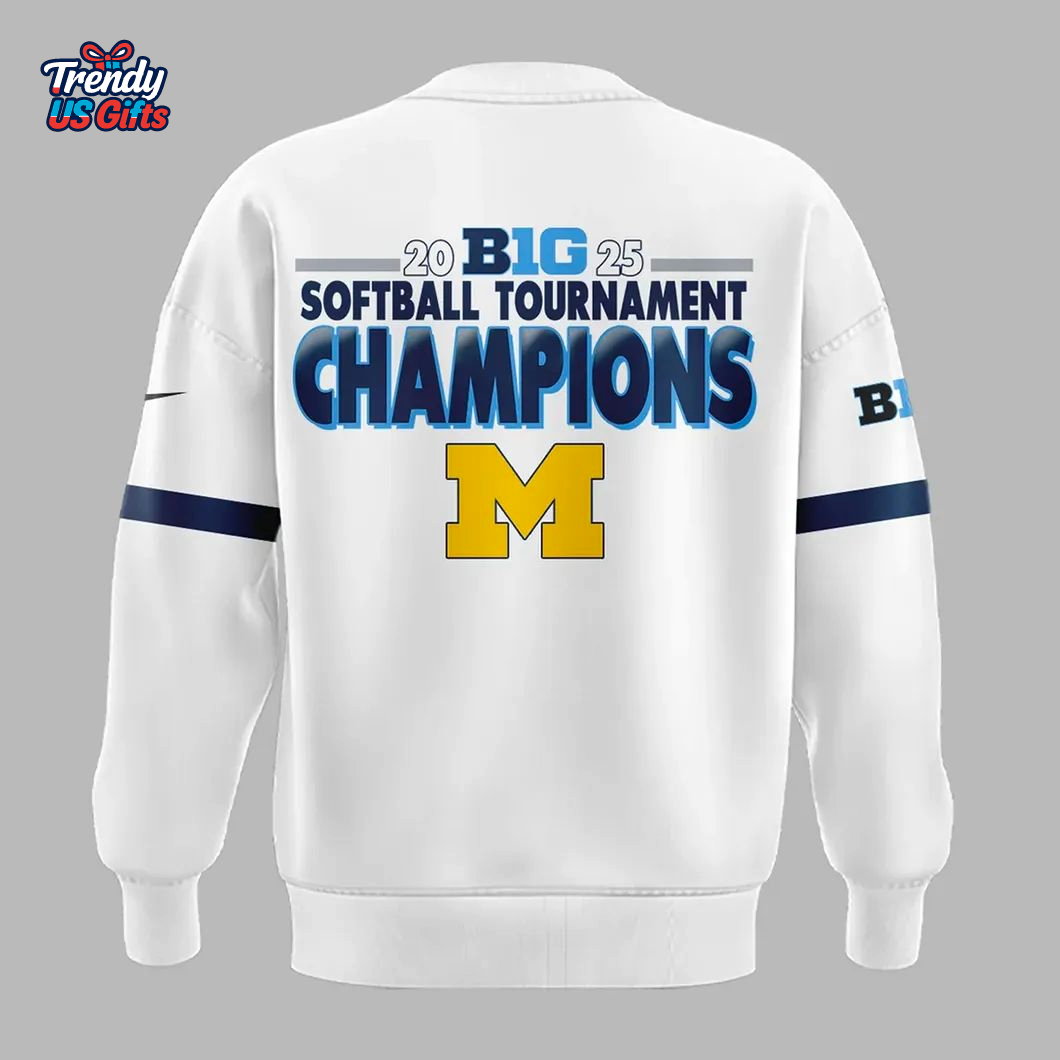 Michigan Wolverines Big Ten Softball Champions 2025 Sweatshirt Michigan Wolverines Big Ten Softball Champions 2025 Sweatshirt
