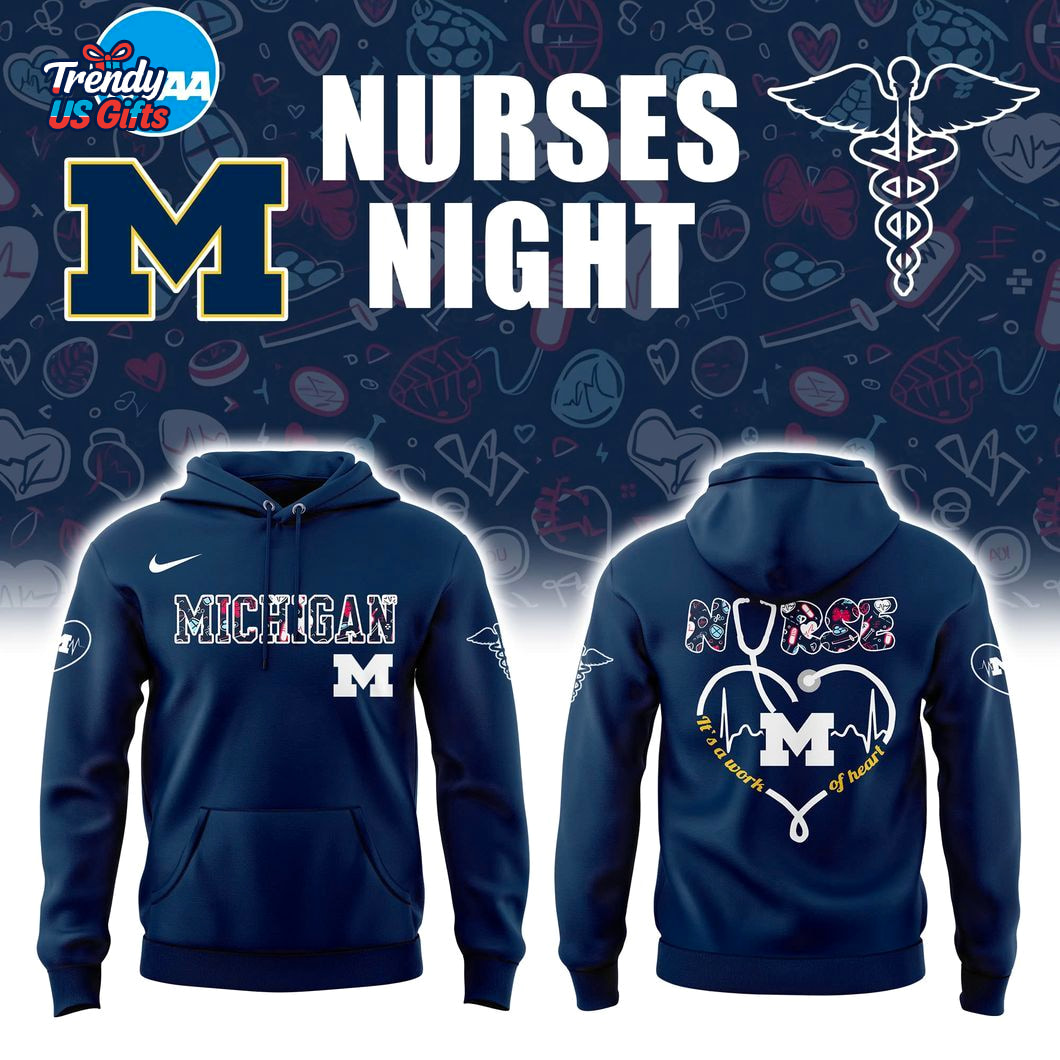Michigan Wolverines Nurses Night 2025 Hoodie Michigan Wolverines Nurses Night 2025 Hoodie