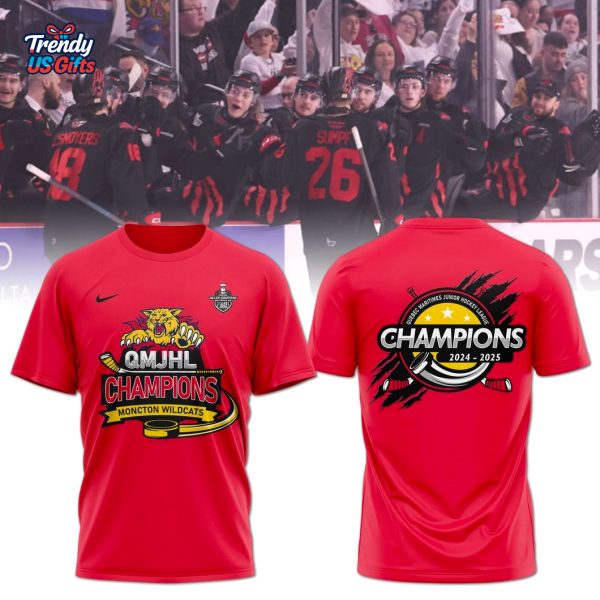 Moncton Wildcats Champions 2025 Winners T-Shirt