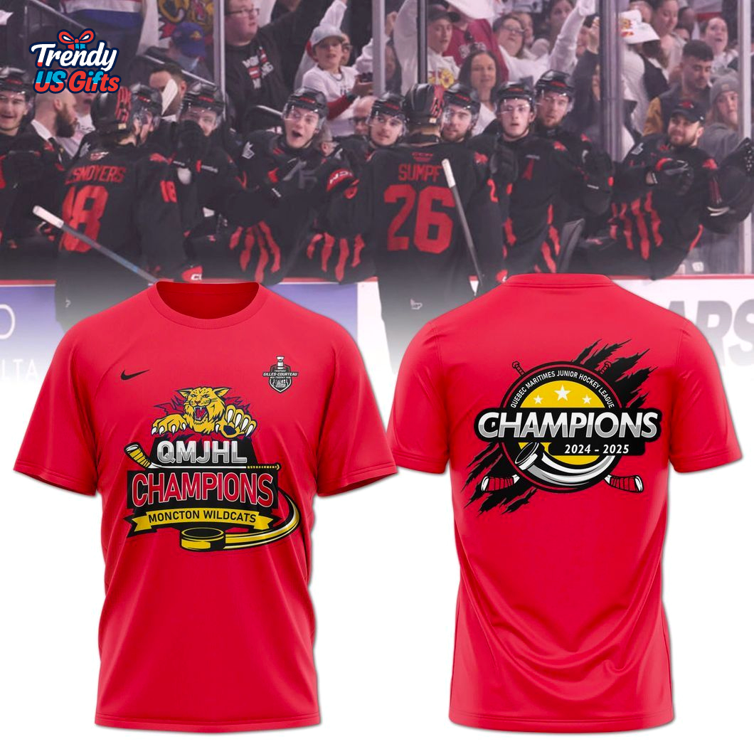Moncton Wildcats Champions 2025 Winners T-Shirt Moncton Wildcats Champions 2025 Winners T-Shirt