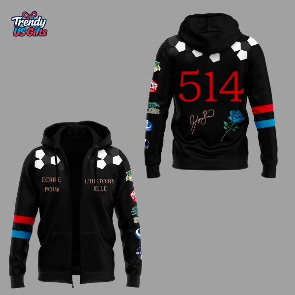 Montreal Roses Football 514 Signature 2025 Special Zip Hoodie