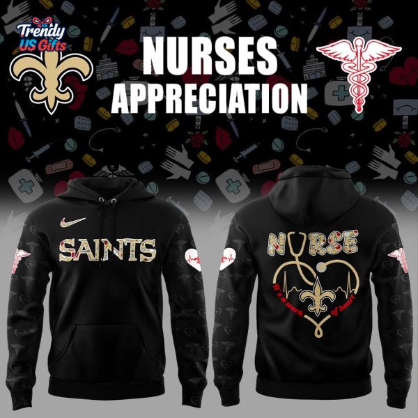 New Orleans Saints Nurses Appreciation Day 2025 Hoodie