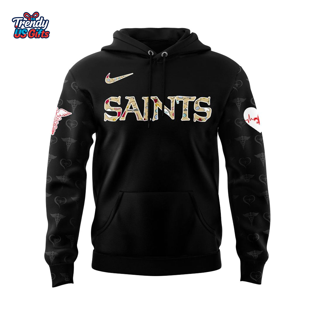 New Orleans Saints Nurses Appreciation Day 2025 Hoodie New Orleans Saints Nurses Appreciation Day 2025 Hoodie