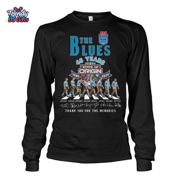 New South Wales Blues 45 Years 1980-2025 Thank Your For Memories T-Shirt