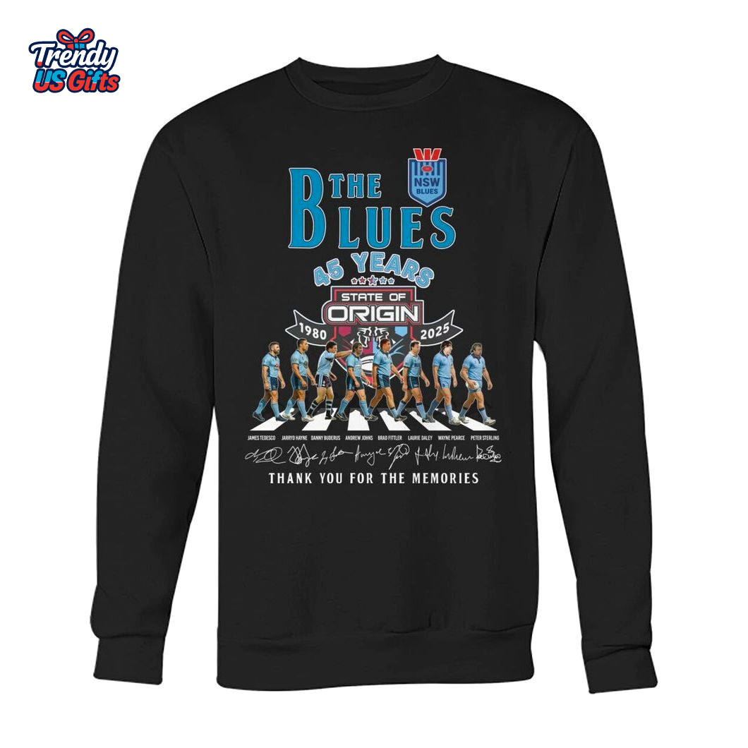New South Wales Blues 45 Years 1980-2025 Thank Your For Memories T-Shirt New South Wales Blues 45 Years 1980-2025 Thank Your For Memories T-Shirt